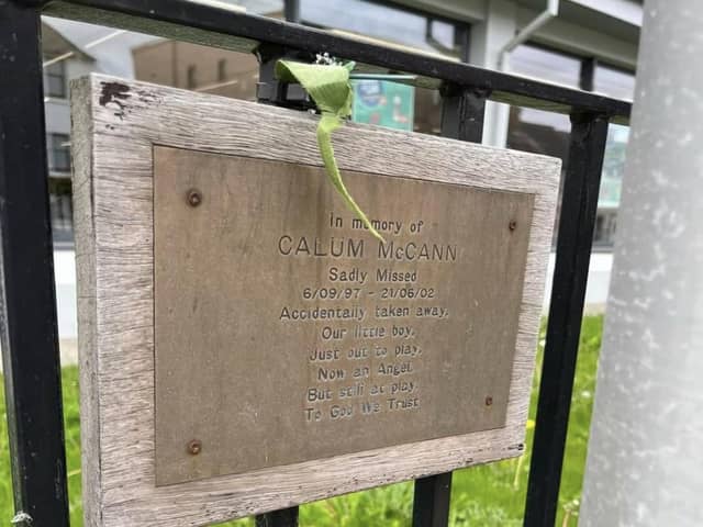 Tam McCann's son Calum died in 2022 after he was struck by a car