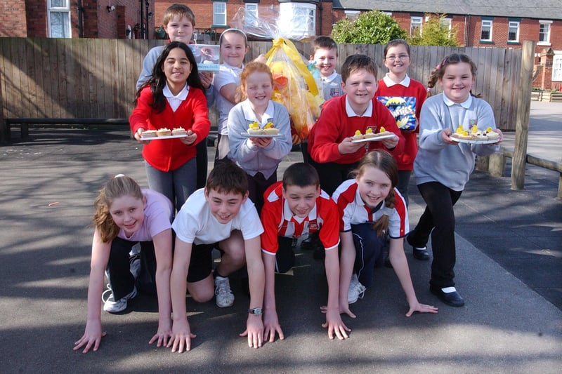 Pupils from Barnes Junior School were pictured during a fundraising day when they held events such as running and cake baking. Remember this from 17 years ago?