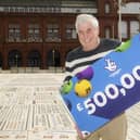 Raymond Young from Edinburgh won the Thunderball jackpot prize of £500,000. Photo: Anthony Devlin/National Lottery