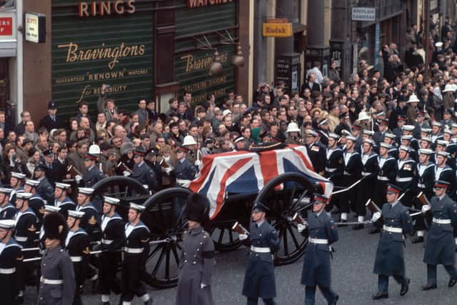 The UK's last major state funeral was for wartime Prime Minister Winston Churchill (Picture: Fox Photos/Hulton Archive/Getty Images)
