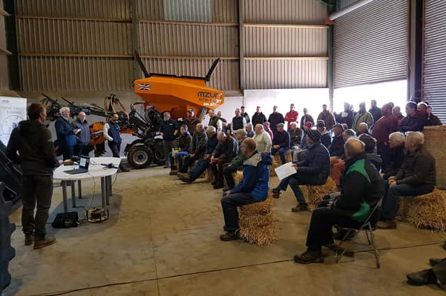 More than 60 farmers turned out to hear Berwickshire farmer Neil White discuss his innovative minimum tillage system.