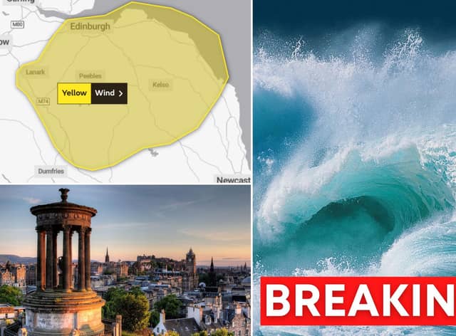 The Met Office has released a yellow weather warning for Edinburgh (Getty/Met Office)