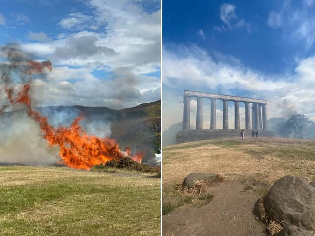 Calton Hill fire: Emergency services in attendance as fire breaks out in Edinburgh city centre