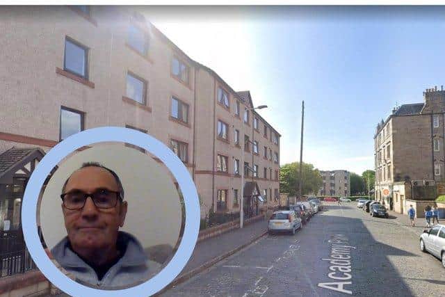 Police have named Douglas Forbes, 78, as the man who was found fatally injured at Academy Park in Edinburgh