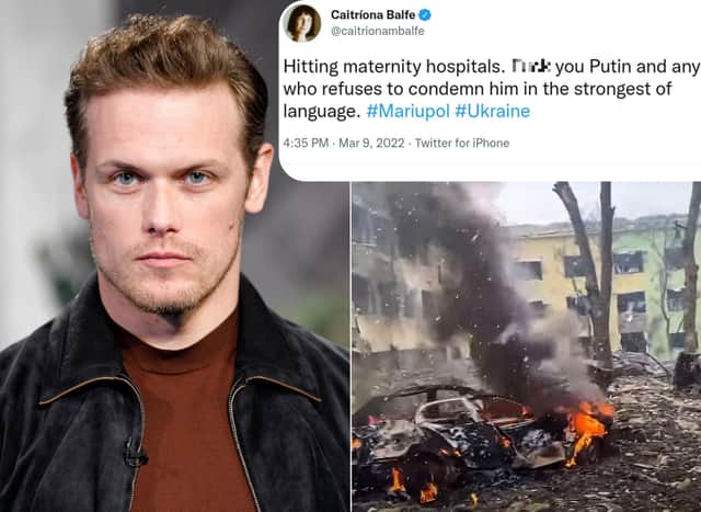 Outlander's Sam Heughan and Caitríona Balfe have spoken out over the Russian invasion of Ukraine