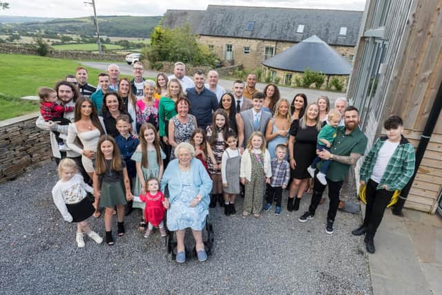 Betty and her family at special 90th birthday celebrations