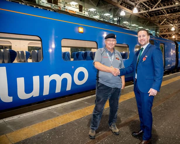 Denis with Richard Todd (National Poppy Appeal Manager - Scotland)