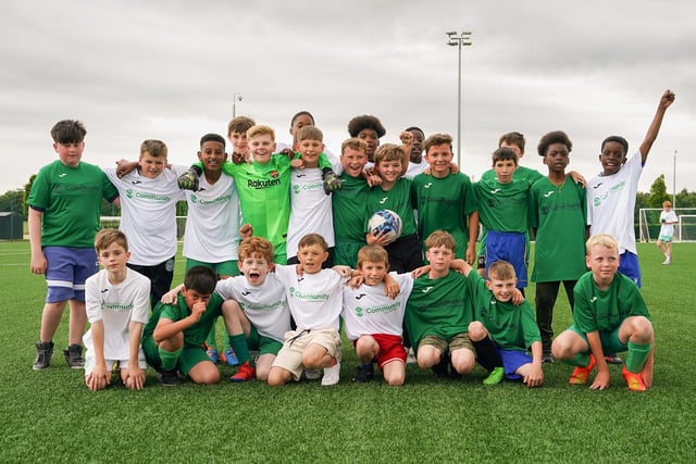 These youngsters, mostly from St Joseph's Primary School and the Dnipro Kids, played the last game in the Ron Gordon 24-hour football marathon at Hibs' East Mains training ground.