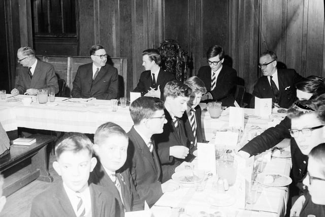 A Burns Supper at the Royal High School literary and debating society in January 1964.