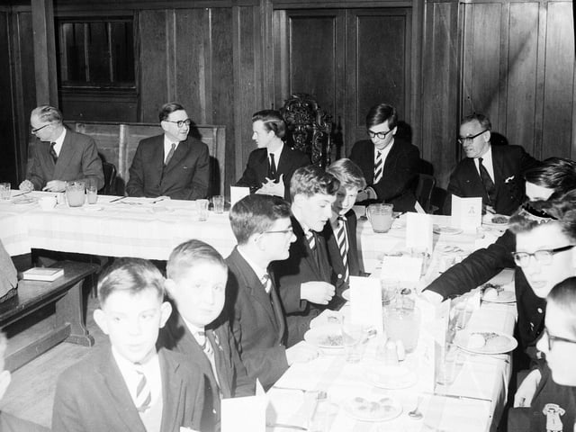 A Burns Supper at the Royal High School literary and debating society in January 1964.