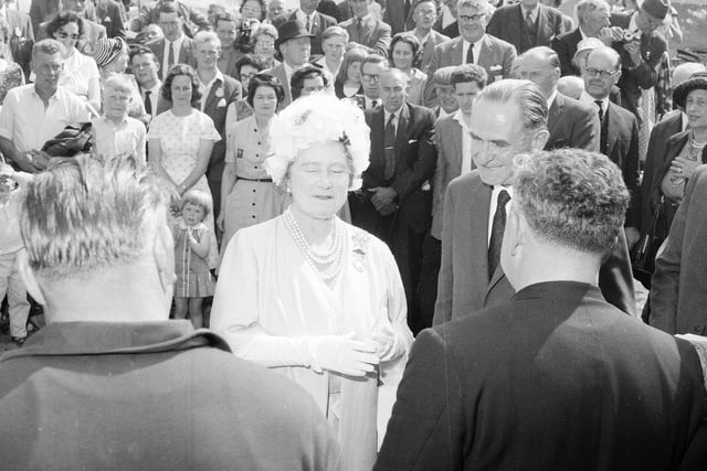 The Queen Mother brought the sunshine to the Royal Highland Show, held at Ingliston, in June 1964.