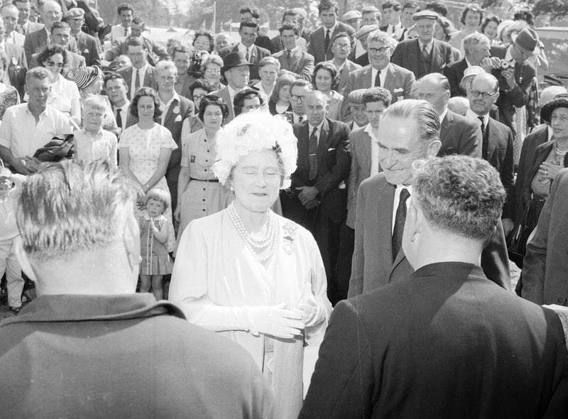 The Queen Mother brought the sunshine to the Royal Highland Show, held at Ingliston, in June 1964.