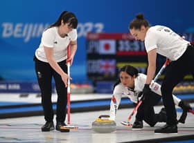 Eve Muirhead curls a stone during the women's Olympic gold medal game between Japan and Great Britain (Picture: Lillian Suwanrumpha/AFP via Getty Images)