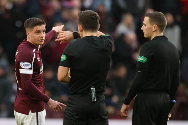 Hearts midfielder Cammy Devlin is suspended for one game.