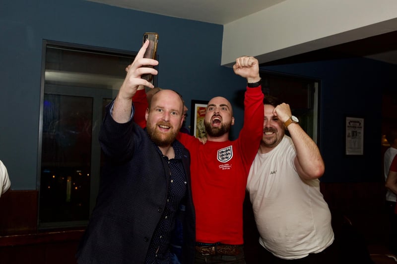 Fans celebrate at The Common Room as England beat Ukraine in Euro 2020 to reach the semi-finals.