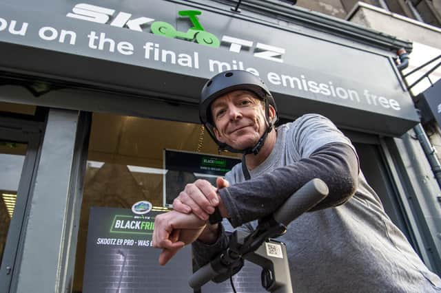 Mark Bain sold his house to launch Skootz, his new e-scooter business based on Edinburgh's Easter Road





Mark Bain, who has just opened a new e-scooter shop on Easter Road - Skootz