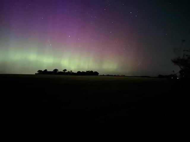 This somewhat eerie photograph of the Northern Lights was taken last night in Haddington by Sarah Steele.