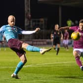 The last time Hearts travelled to Arbroath they battled to all three point with a 1-0 win. Picture: SNS
