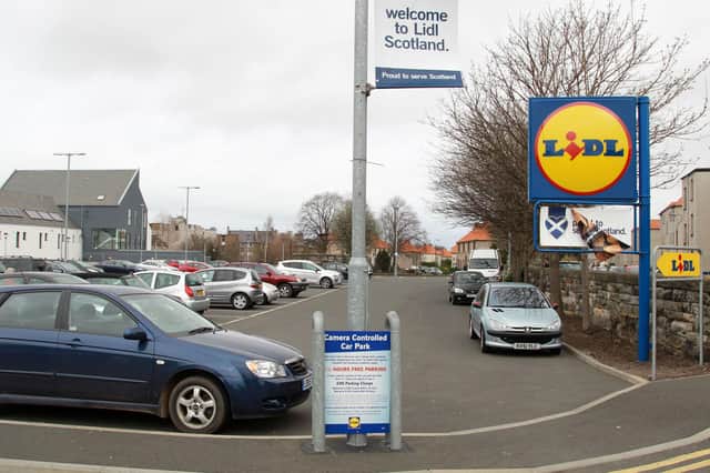 Stock photo of the Lidl in Dalkeith.