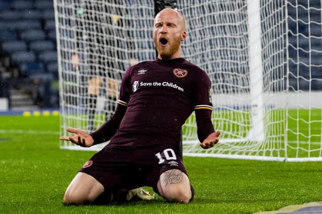 Liam Boyce would be keen to partner Armand Gnanduillet up front for Hearts.