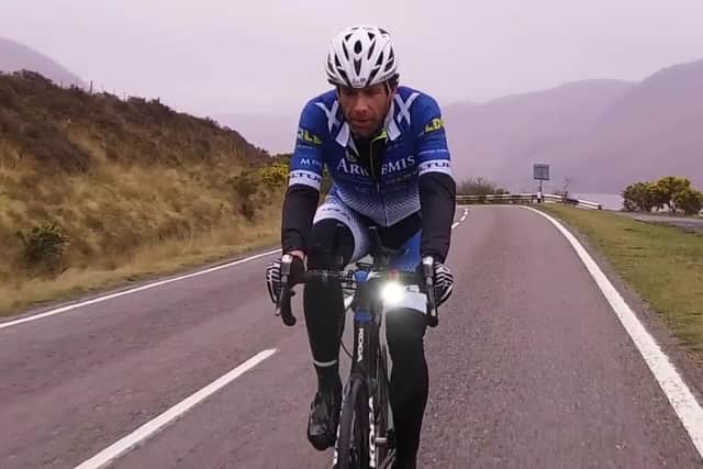 Mark Beaumont on the Scottish leg of his Around Britain ride. Picture: GCN+