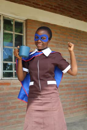 Upile is a Mary's Meals superhero