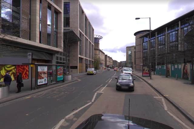 Morrison Street, Edinburgh, where a 27-year-old man was seriously injured picture: Google pictures