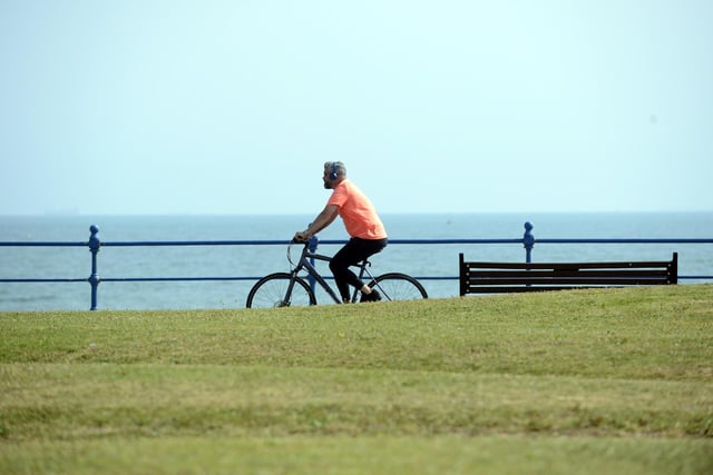 A bike ride at Seaton Carew to enjoy the hot weather.