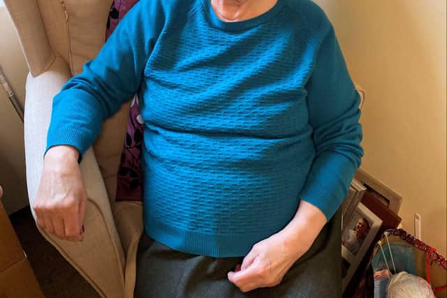 Katherine Flavel, a resident at Loanhead care home Pine Villa.