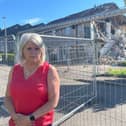 Lothian Conservative MSP Sue Webber at the site of the Baberton Mains Avenue gas explosion
