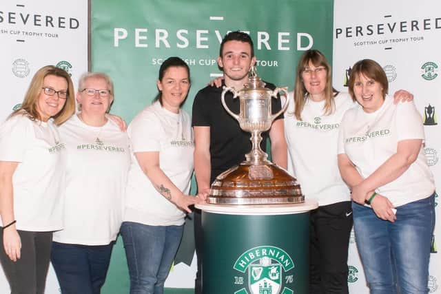 Sue McLernon, second right, alongside John McGinn as part of the Persevered Tour. Picture: Contributed