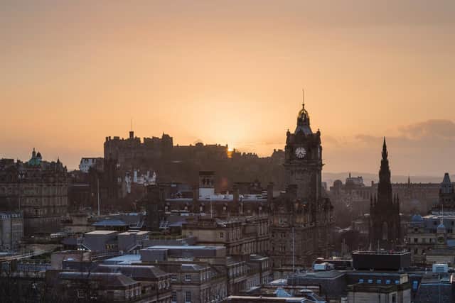 Edinburgh Castle and skyline seen from Calton Hill - The Castle has been named as the most beautiful destination in a new study.