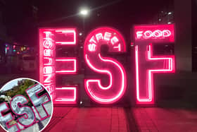 Edinburgh Street Food: The City of Edinburgh Council has granted planning permission for pink neon to remain outside the OMNi Centre