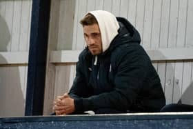 David Goodwillie in the stand at Stark's Park on Tuesday night. (Pic: Euan Cherry - SNS Group)
