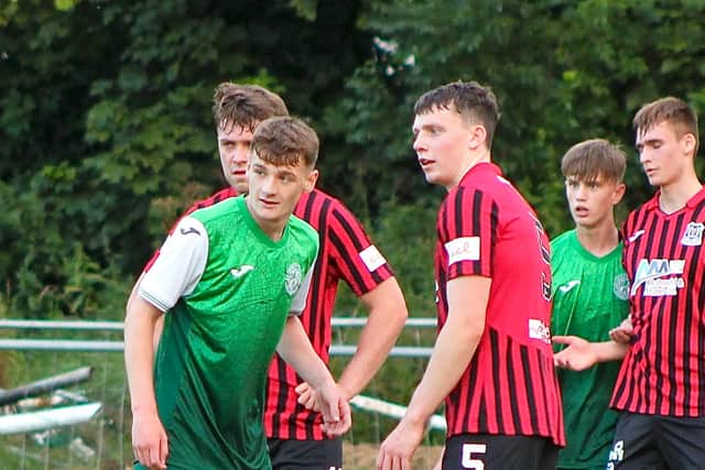 Josh McCulloch in action for Hibs against Elgin City in the SPFL Trust Trophy