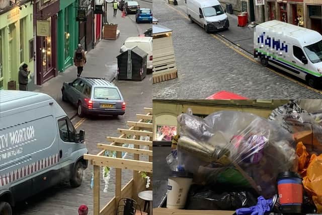 A resident of Cockburn Street in Edinburgh has said the street has become a 'shanty town' due to parking, rubbish and planning issues (Photo: SOS Cockburn Street).