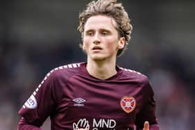 Alex Lowry enjoyed a promising Hearts debut at St Johnstone on Saturday. Pic: SNS