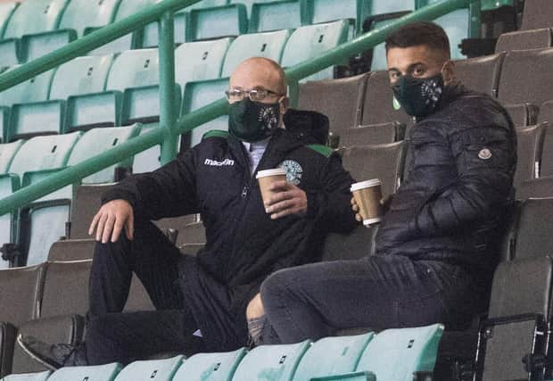 Kyle Magennis watches on ahead of his proposed move to Hibs.