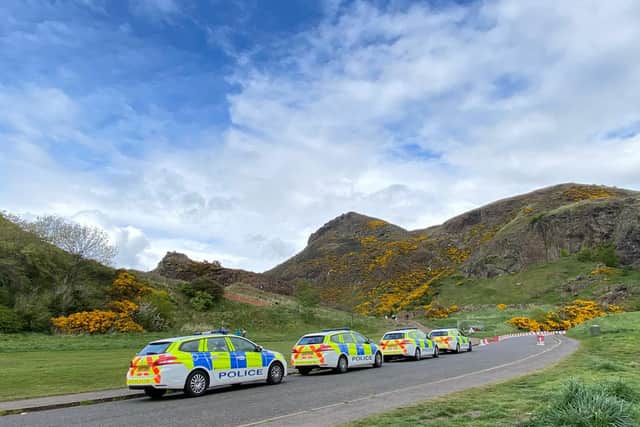 Heavy police presence spotted at Arthur's Seat