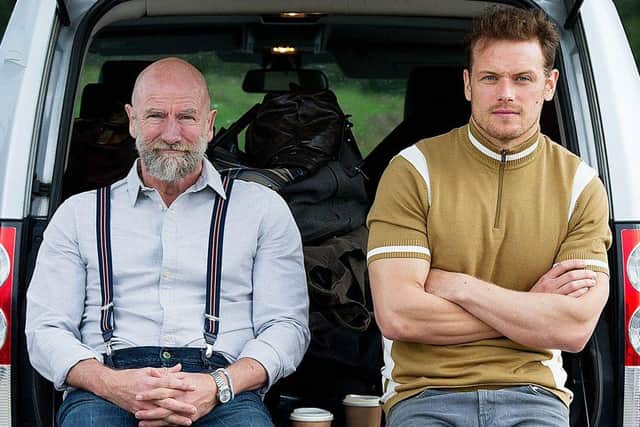The Scottish travel show Men In Kilts stars Outlander actors Sam Heughan and Graham McTavish.