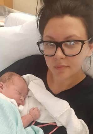 Danielle Wood with baby Luca.