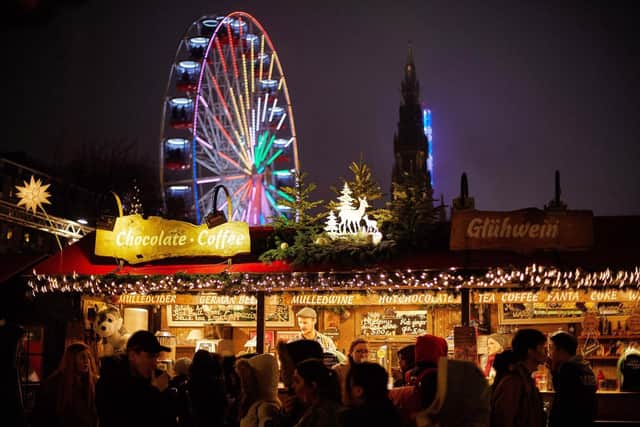 The Christmas Market is a huge draw for locals and visitors to Edinburgh.