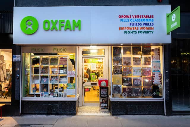 Oxfam's music shop on Glasgow's Byres Road - one of 41 of the charity's stores in Scotland. Picture: Kieran Doherty/Oxfam.