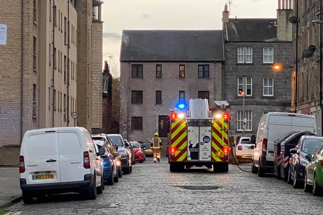Three fire engines descended on a ground floor flat in Edinburgh after reports of a fire.