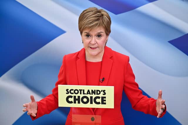 Nicola Sturgeon should prioritise issues like long Covid and delay her plans for a second independence referendum (Picture: Jeff J Mitchell/WPA pool/Getty Images)