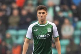 Matthew Hoppe was delighted to get his first goal for Hibs on his home debut
