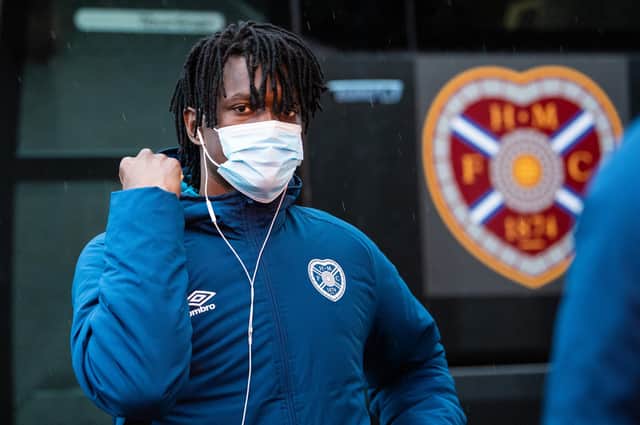 Hearts striker Armand Gnanduillet did not play against Celtic.