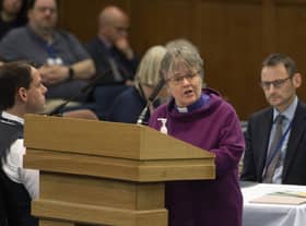 The Very Rev Dr Susan Brown speaks at the Assembly