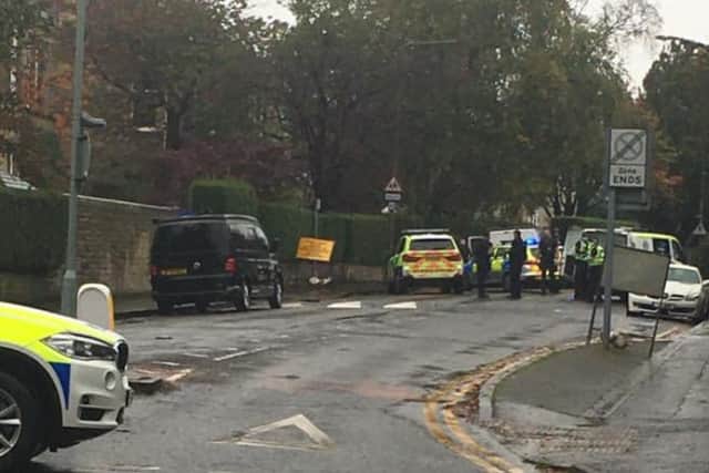 The driver sped off into the New Town with multiple police vehicles in tow, crashing into another car on Inverleith Place. (Pic: Ron Inwood)