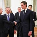 Special envoy Steve Witkoff, centre, credited the Russian president, Vladimir Putin, left, with being ‘a humanitarian’ last week, a description that is widely disputed. Picture: Alexander Kazakov/Sputnik via AP